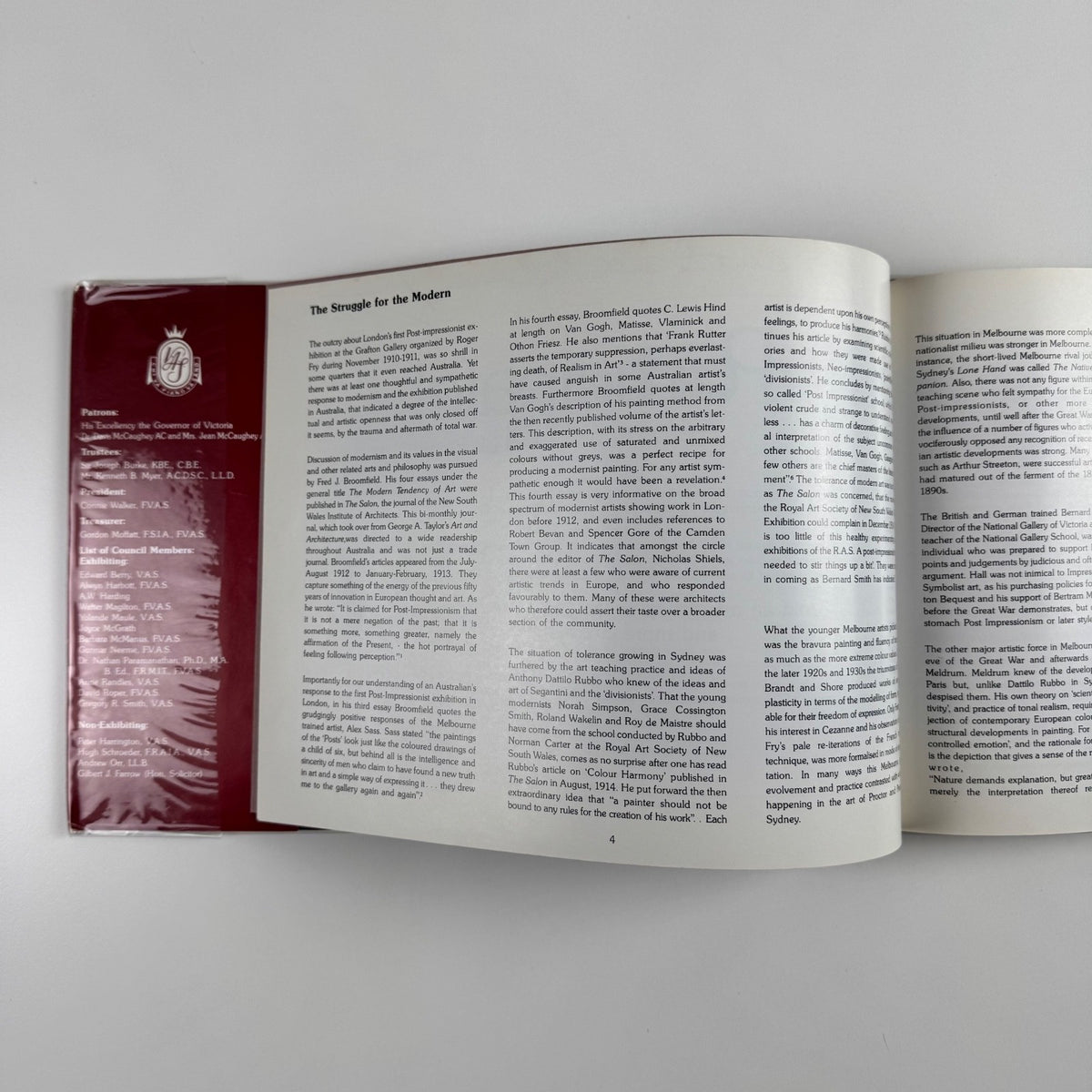 The Melbourne Modernists. Frater, Plante, Shore, Tweddle | Victorian Artists’ Society Melbourne, 1990