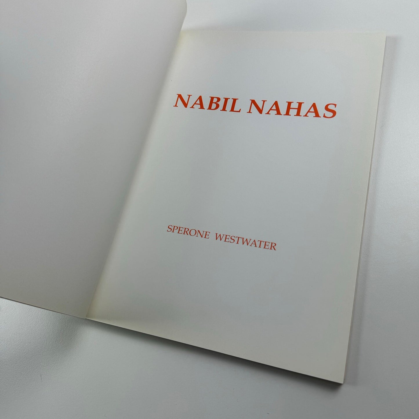 Nabil Nahas | Sperone Westwater Gallery, New York exhibition catalogue, 1996
