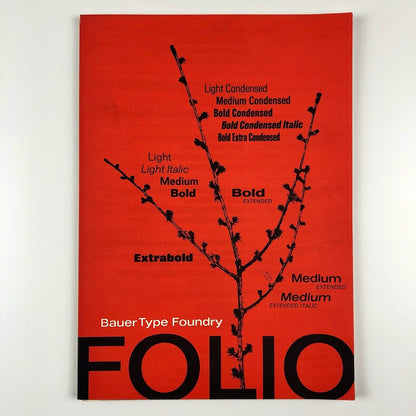 Folio type specimen brochure | Bauer Type Foundry | Possibly 1960s