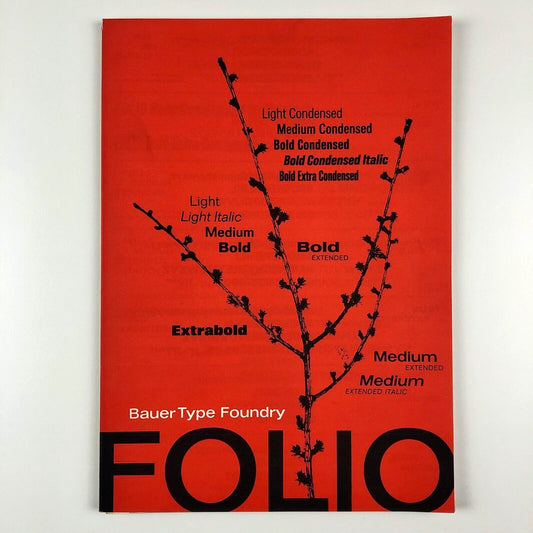 Folio type specimen brochure | Bauer Type Foundry | Possibly 1960s