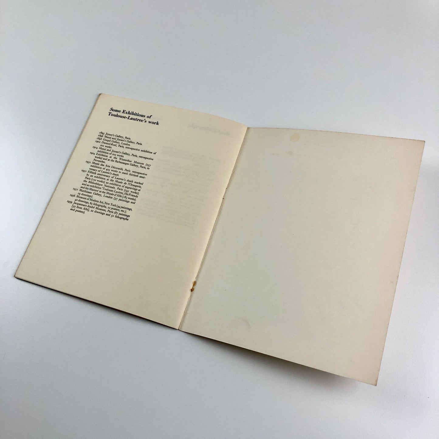 Toulouse-Lautrec – Arts Council exhibition catalogue, 1961