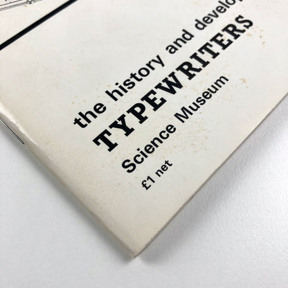 History and Development of Typewriters by G. Tilghman Richards | Science Museum HMSO 1964