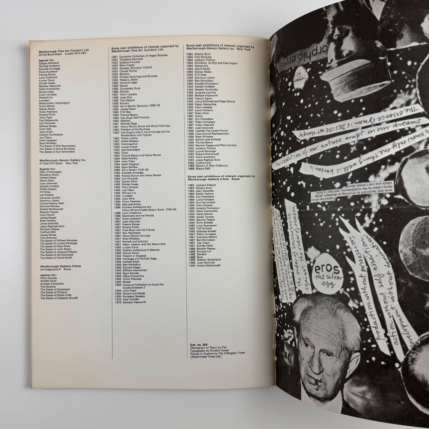 Joe Tilson Pages | Marlborough Fine Art, 1970 cat.269 typography Gordon House