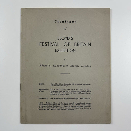 Lloyd’s Festival of Britain exhibition catalogue | Leadenhall Street, London, 1951