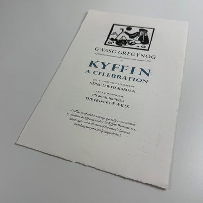 Prospectus for Kyffin A Celebration. Edited by Derek Llwyd Morgan | Gwasg Gregynog