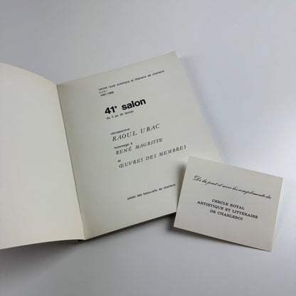 41e Salon du 3 au 25 février. Rétrospective Raoul Ubac, hommage à René Magritte et Oeuvres des Membres | Palais des BeauxArts de Charleroi, 1968