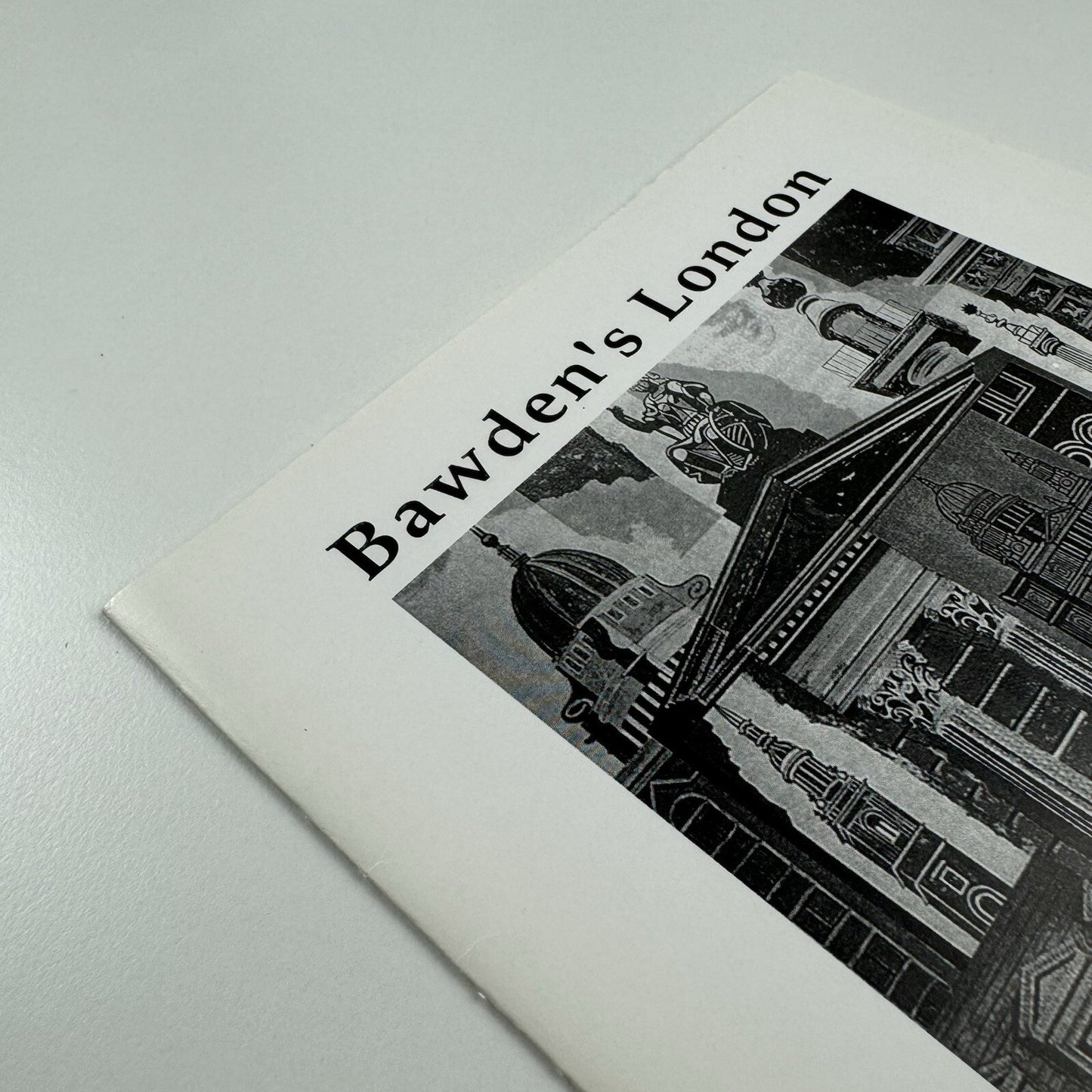 Folding card for [Edward] Bawden's London - Fry Art Gallery, Alan Powers 2001