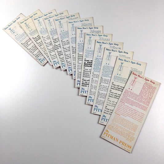 Peter Pica's Type Quiz – series of quiz cards from The Pitman Press, 1954