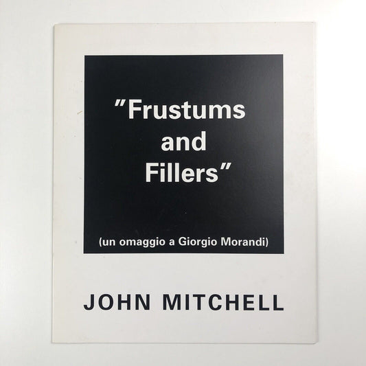 Folding card for John Mitchell Frustums and Fillers un omaggio a Giorgio Morandi | Wimbledon School of Art, 1994