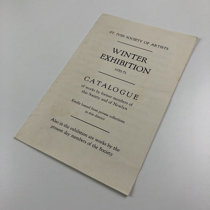 St Ives Society of Artists | Winter Exhibition catalogue leaflet, 1970-71 | Newlyn artists