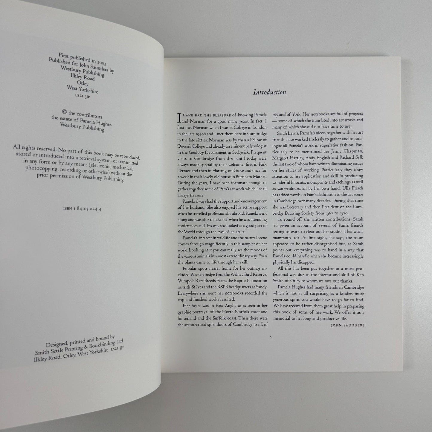 Pamela Hughes. Selected Works. | John Saunders | Westbury Publishing, 2003