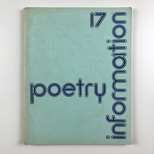 Poetry Information Summer 1977, No 17 | Edited and published by Peter Hodgkiss