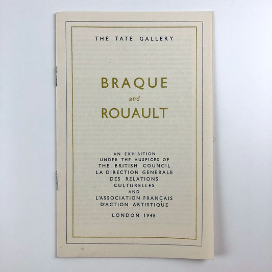 Braque and Rouault | British Council exhibition | Tate Gallery catalogue, 1946