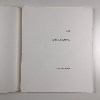 James Hugonin – Ode to Basil Bunting | Four screenprints | 1986 signed limited edition