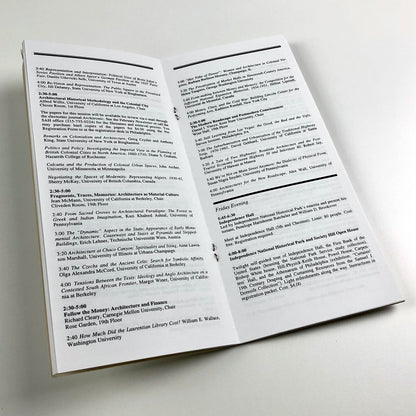 SAH – Society of Architectural Historians | 47th Annual Meeting leaflet, 1994