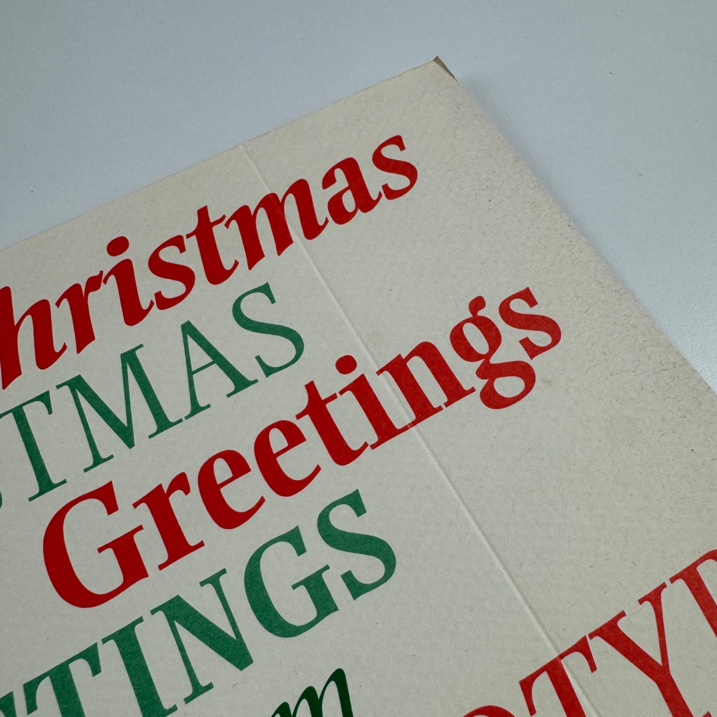 Monotype Christmas card 1989, unfinished | Ellington | Design by Michael Harvey