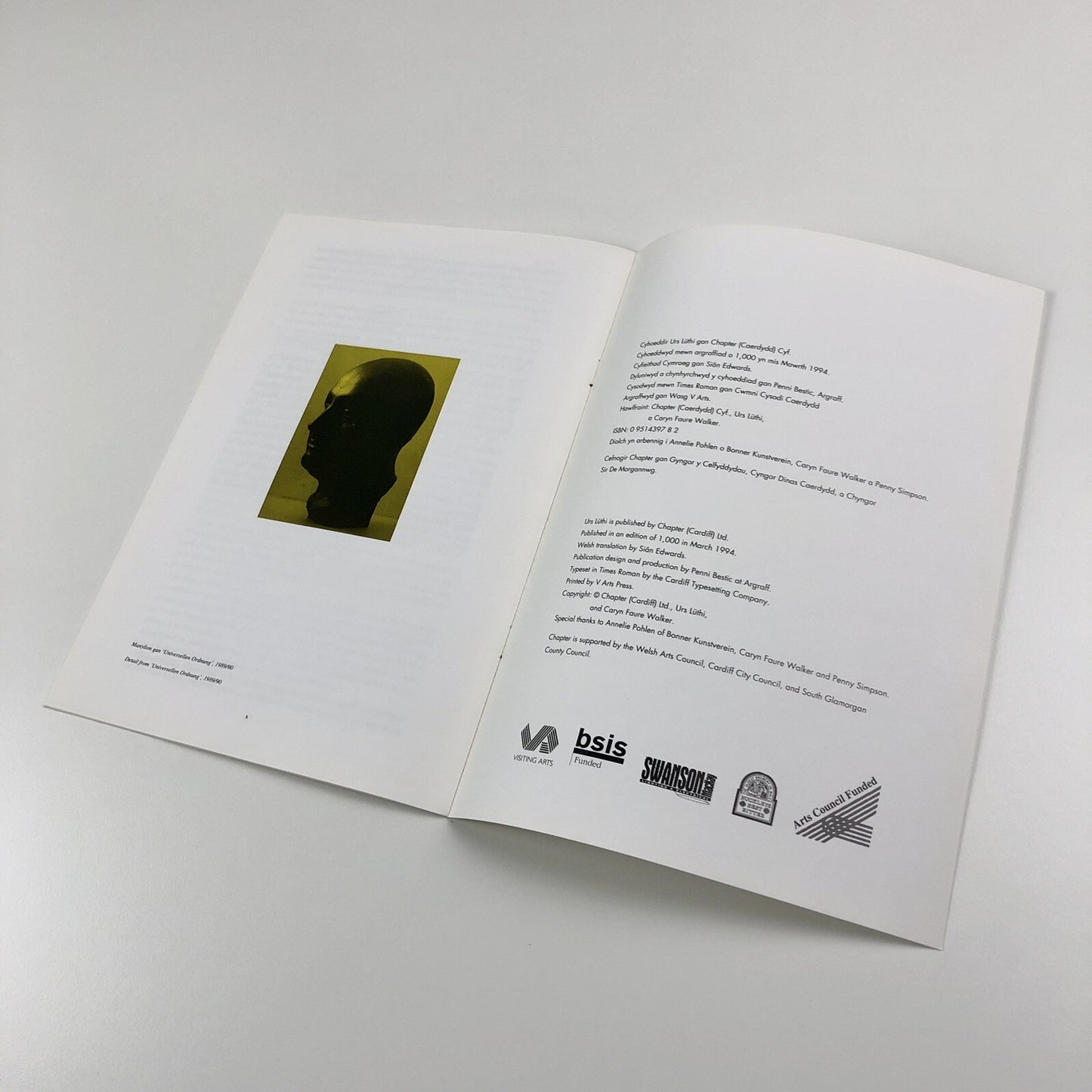 Urs Lüthi | Chapter (Cardiff) | Foreword by Stuart Cameron, 1994 leaflet