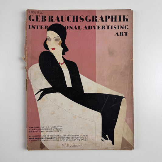 Gebrauchsgraphik International Advertising Art April 1930 Vol 7 no. 4 edited by Professor HK Frenzel