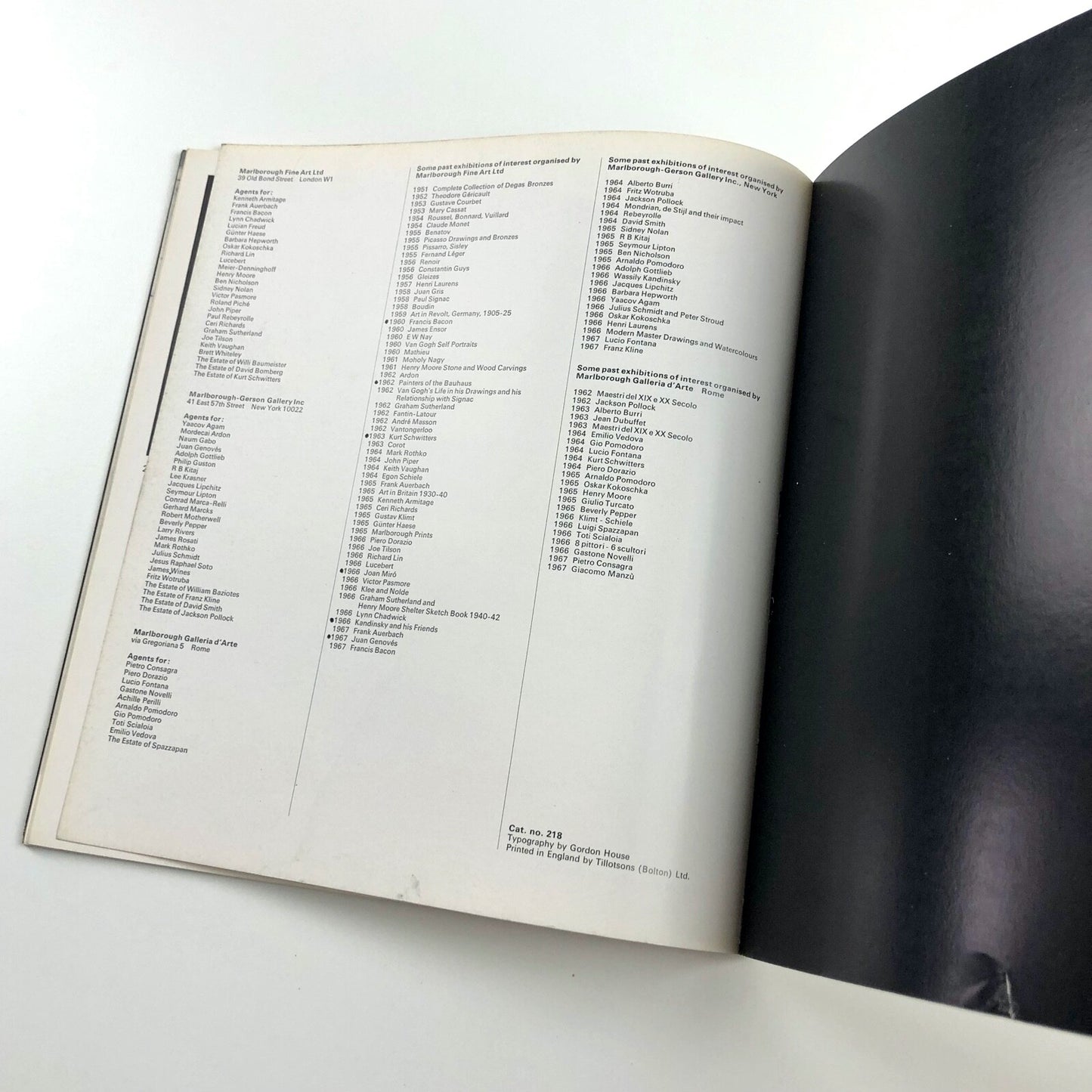 Roland Piché – first one man exhibition | Marlborough catalogue, April 1967