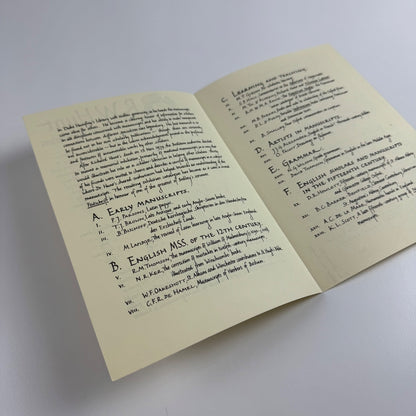 Leaflet R.W. Hunt Memorial Exhibition | Bodleian Library, Oxford, 1980
