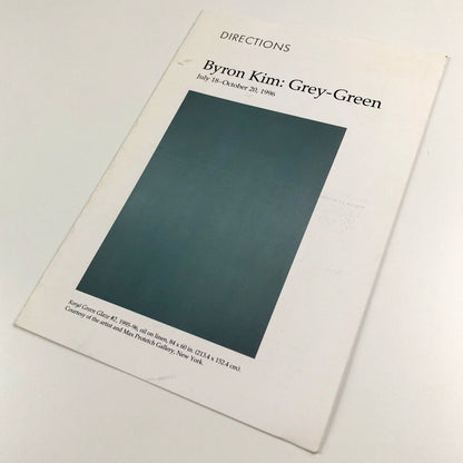 Byron Kim: Grey-Green | Hirshhorn Museum, Smithsonian Institution, 1996 exhibition leaflet