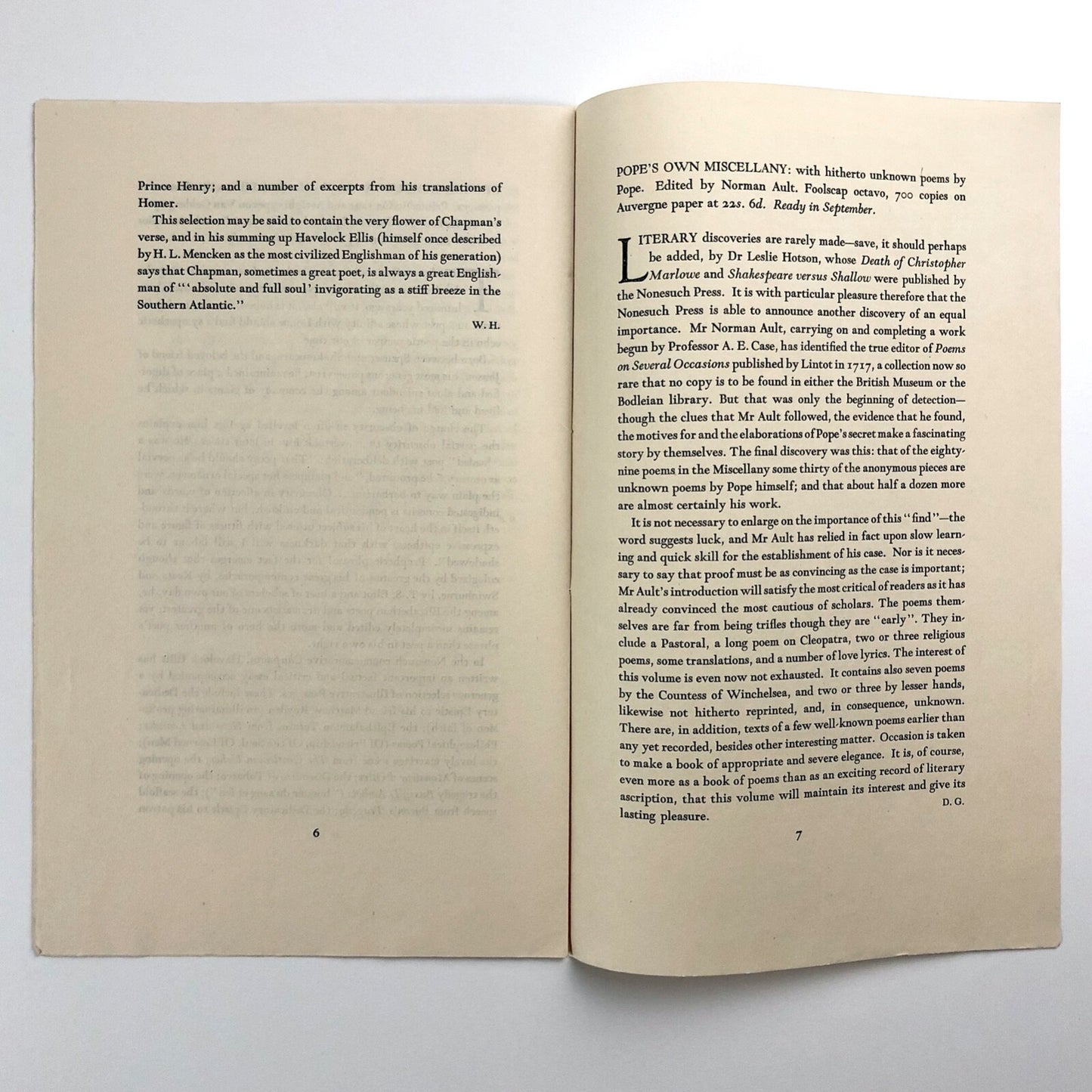 3 new Nonesuch books for the Summer of 1934 | Promotional leaflet, Nonesuch Press