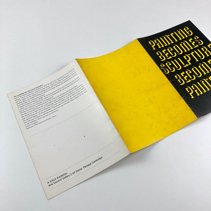 Painting Becomes Sculpture Becomes Painting CALA | Arts Council folded card, 1968