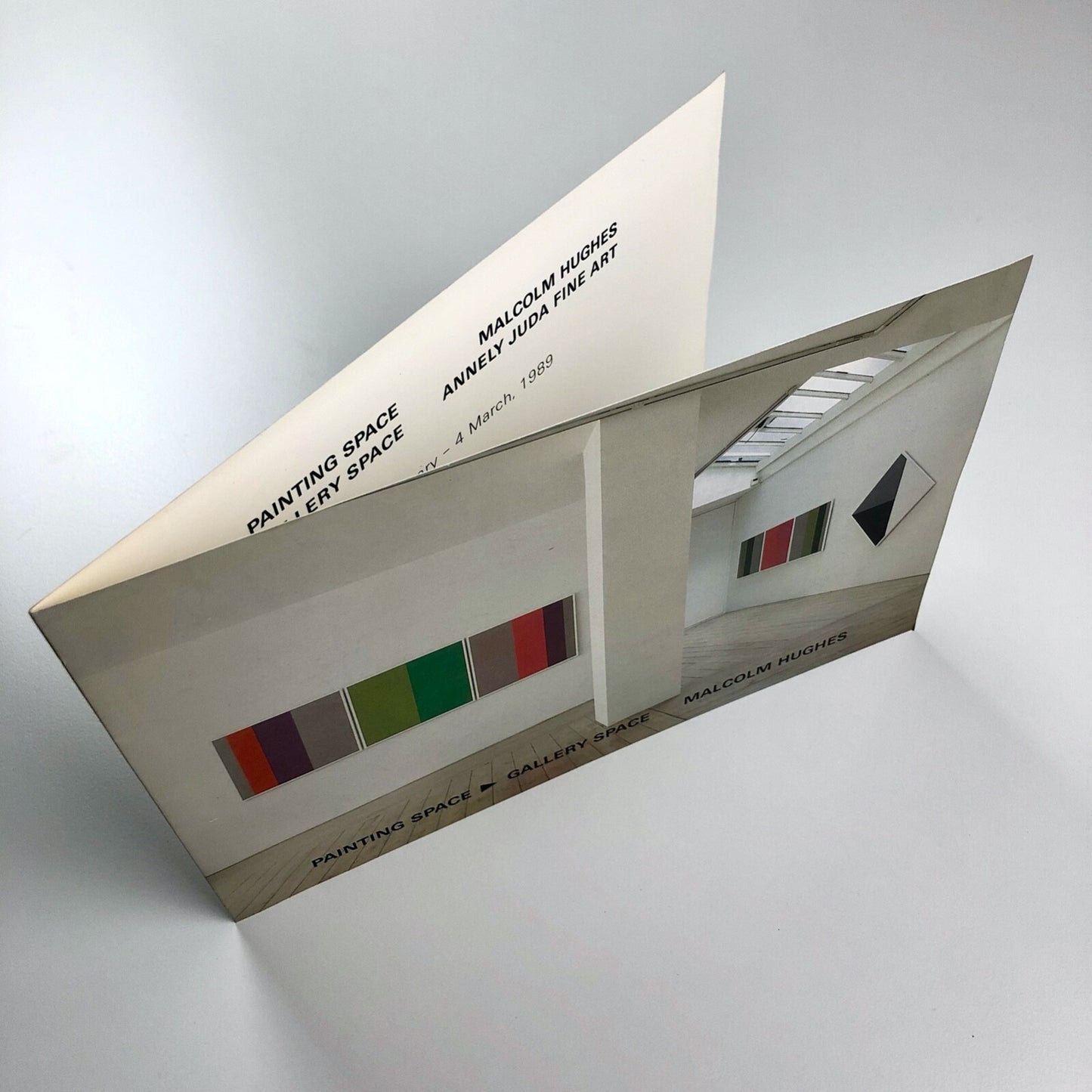 Malcolm Hughes: Painting Space / Gallery Space | Annely Juda Fine Art London, 1989 promotional card
