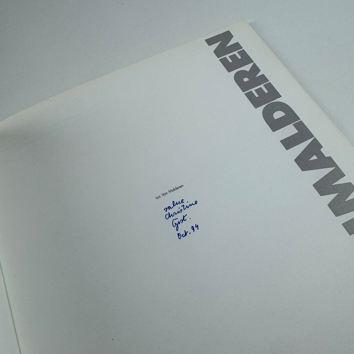 Luc Van Malderen (1994) | Galerie de Roi, Brussels | inscribed by the artist