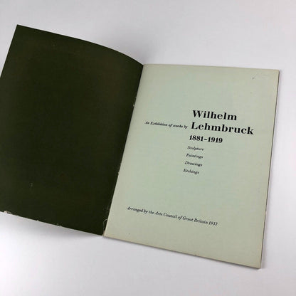 Wilhelm Lehmbruck 1881-1919 – exhibition of works | Arts Council catalogue, 1957