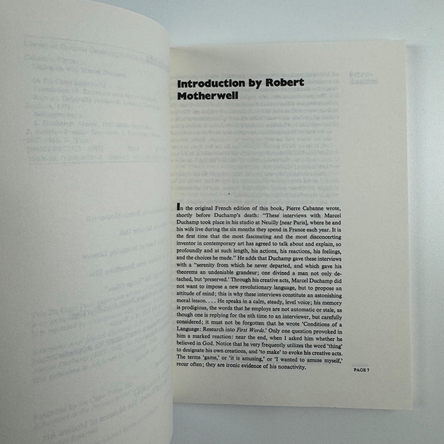 Dialogues with Marcel Duchamp by Pierre Cabanne | Da Capo Press, 1987