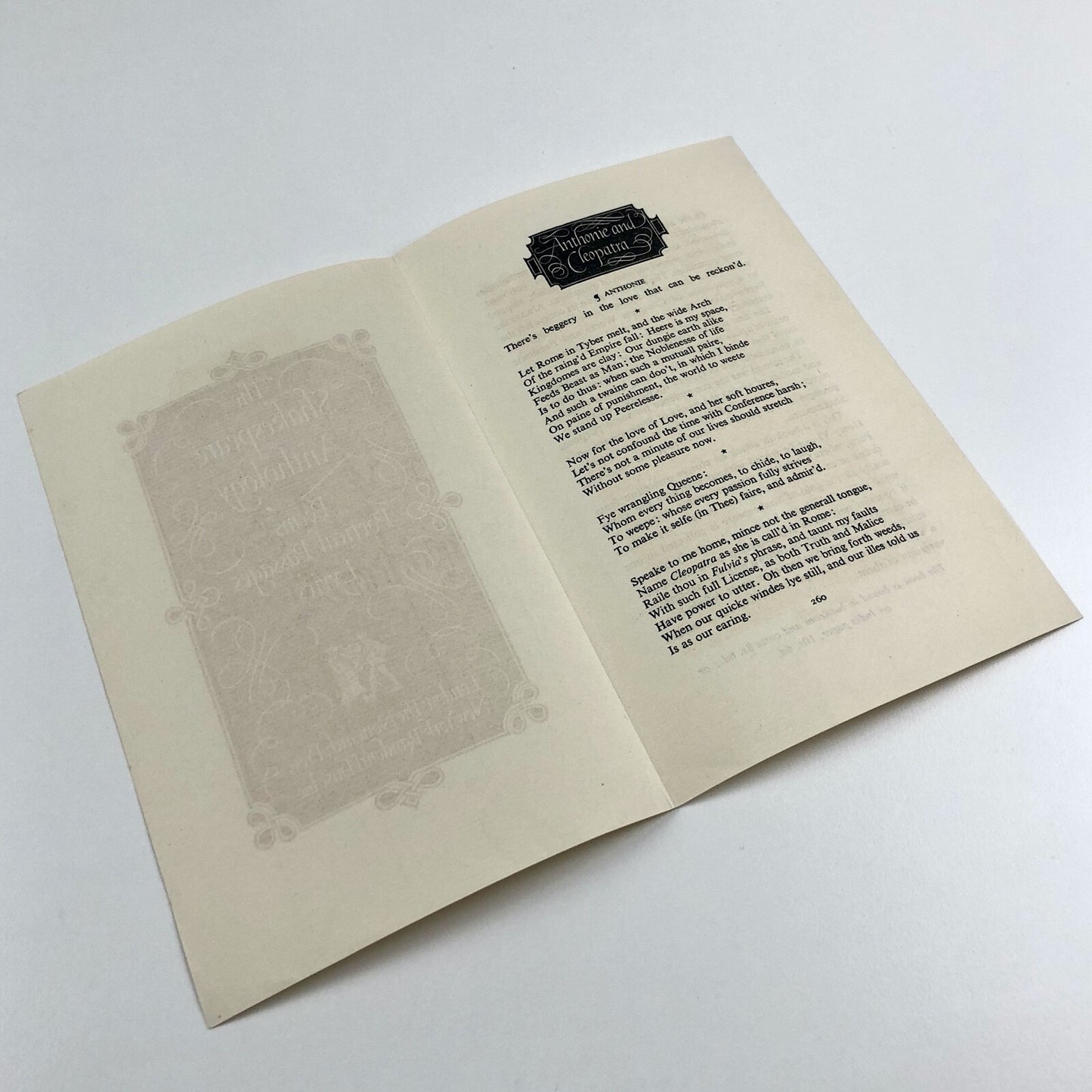 The Shakespeare Anthology leaflet/prospectus | The Nonesuch Press, undated