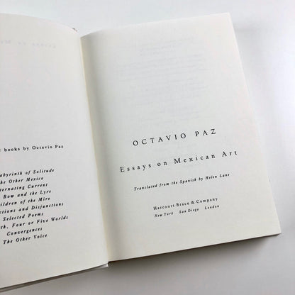 Essays on Mexican Art by Octavio Paz | Fondo de Cultura Económica, 1987