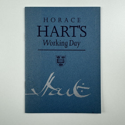 Horace Hart's Working Day | Keepsake visit of the Wynkyn de Worde Society, 1995