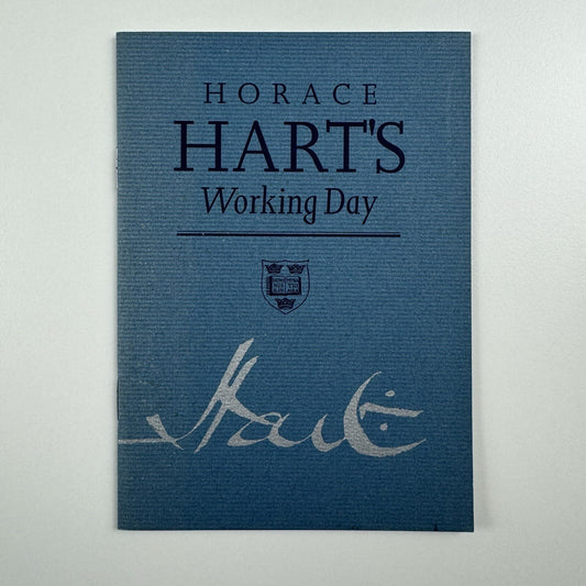 Horace Hart's Working Day | Keepsake visit of the Wynkyn de Worde Society, 1995