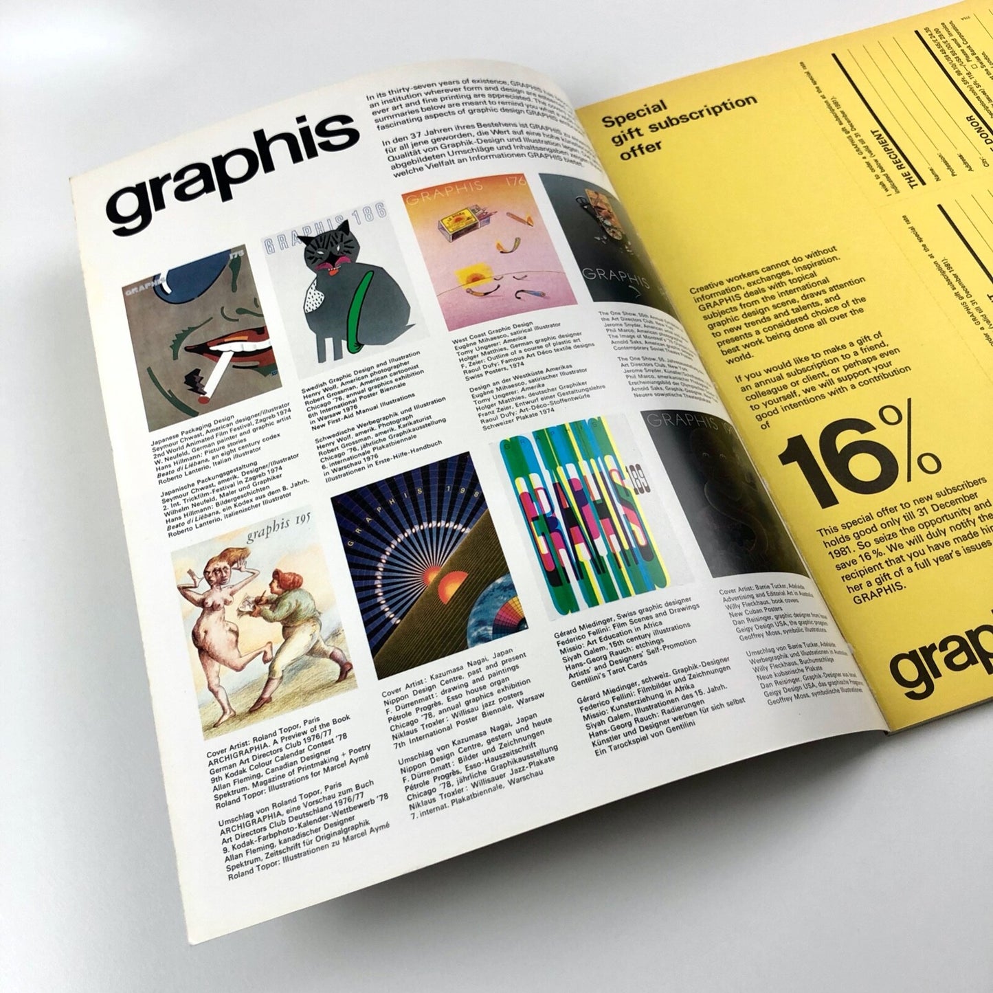 Graphis journal No 215 Vol 37 1981/82. Walter Herdeg | The Graphis Press