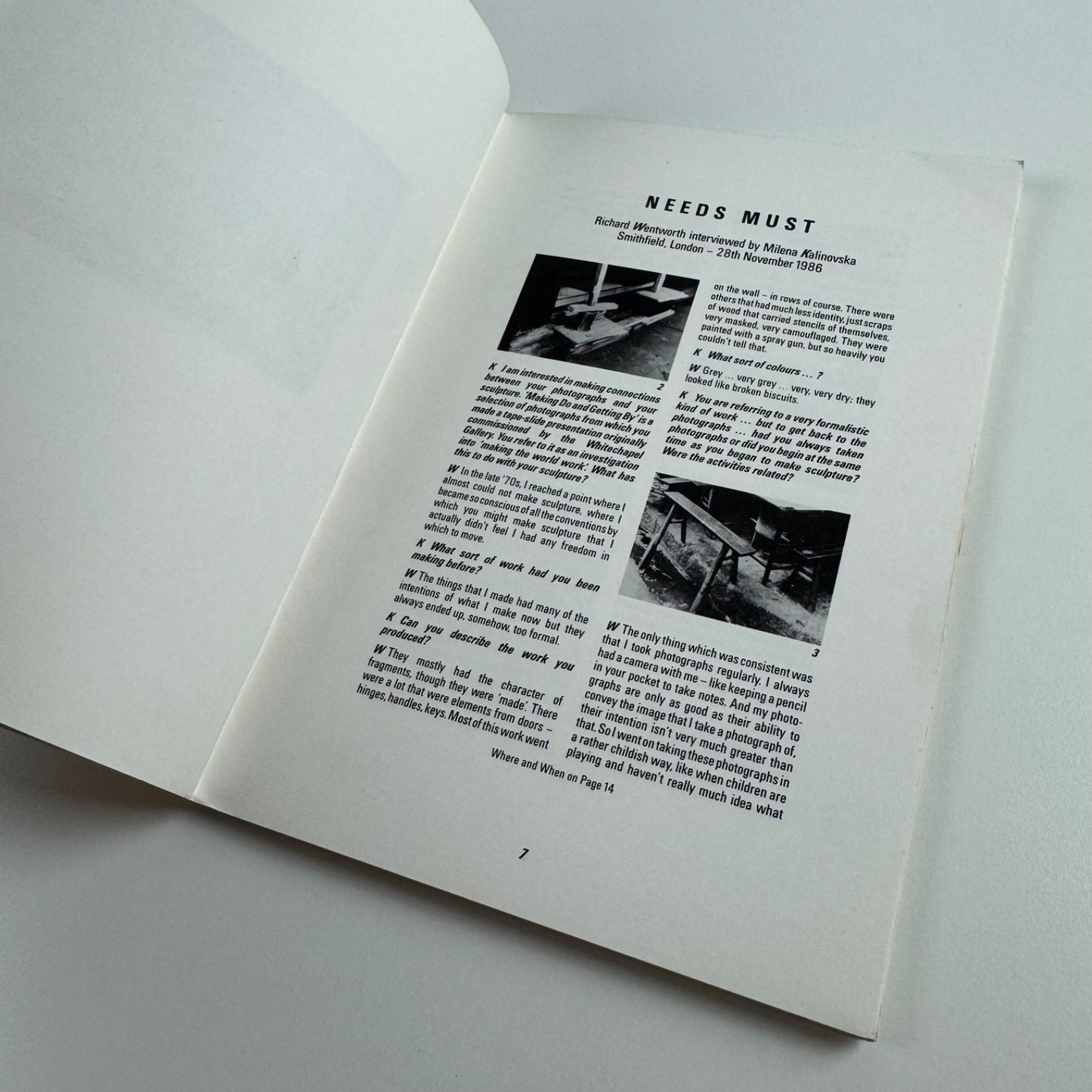 Richard Wentworth. Sculpture | Riverside Studios, London, 1987