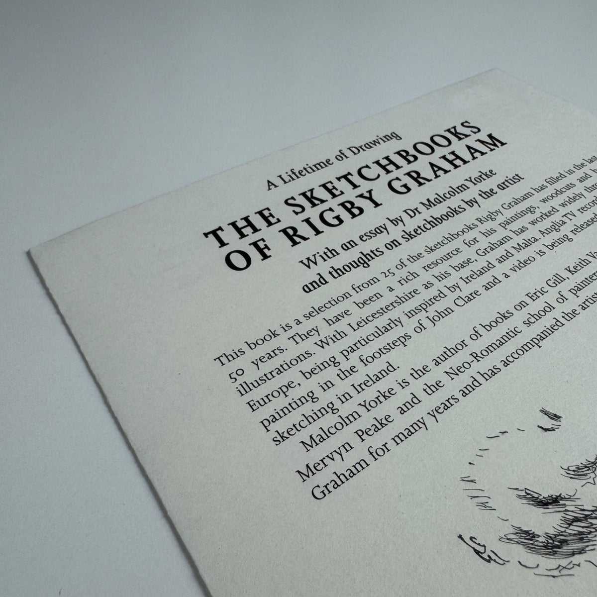 Prospectus for The Sketchbooks of Rigby Graham essay by Dr Malcolm Yorke Artists' Choice Editions, Oxford, 2004