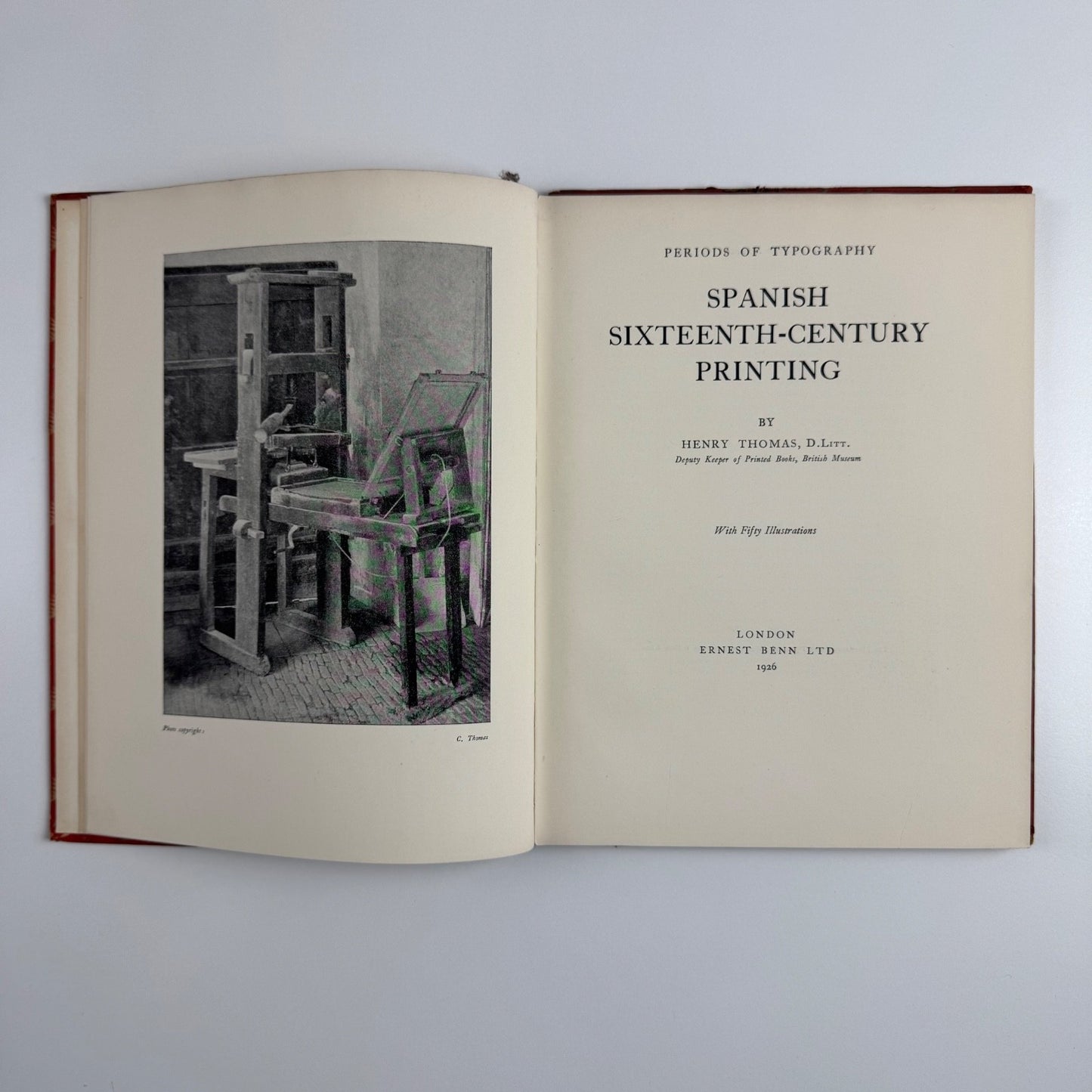 Spanish sixteenth-century Printing by Henry Thomas | Ernest Benn, 1926