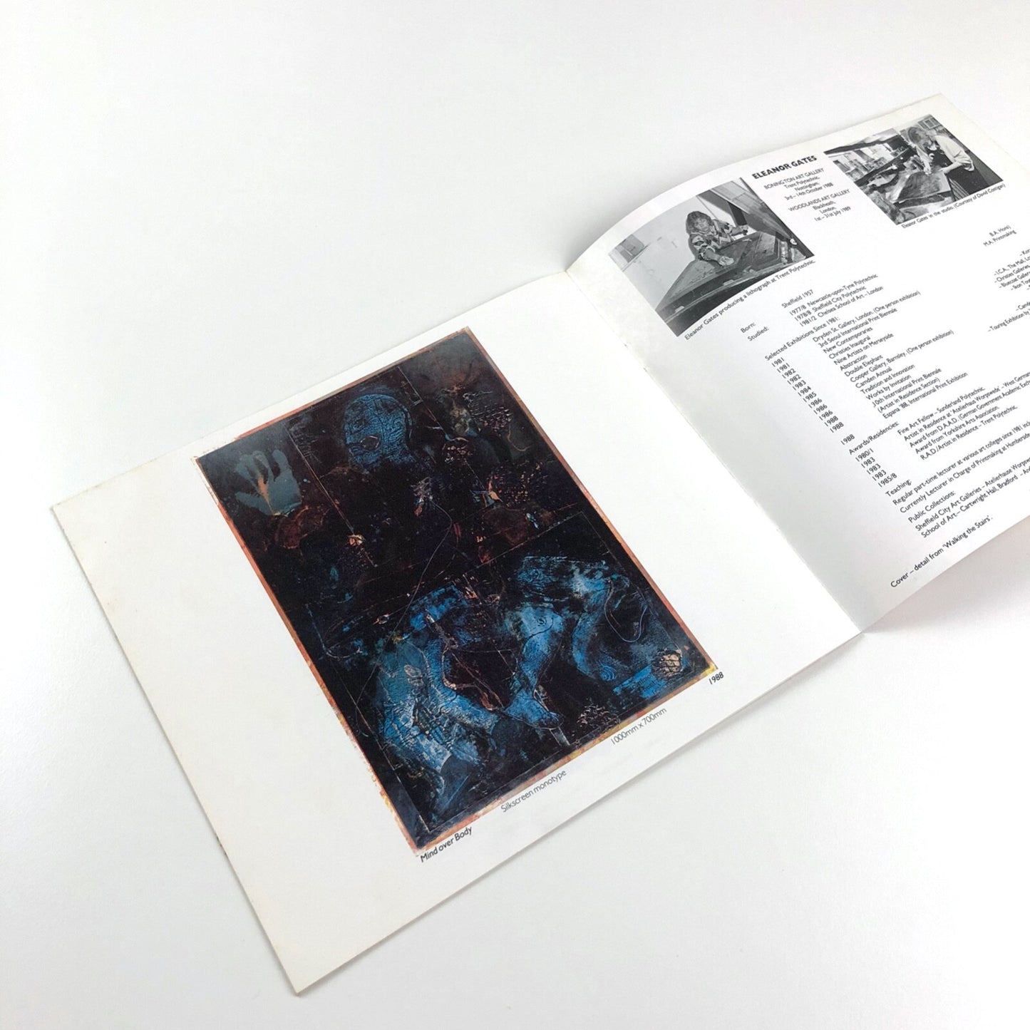 Eleanor Gates – Black Moods, Blue Demons | Bonington Art Gallery, Trent Polytechnic | 1989 catalogue