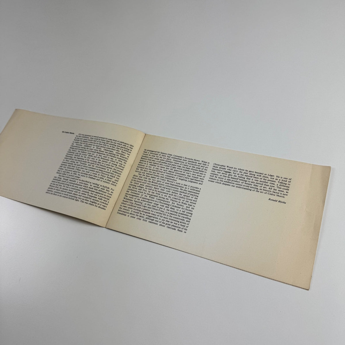 Leaflet/catalogue Sir Cedric Morris | The Minories Colchester / Colchester Art Society, 1980