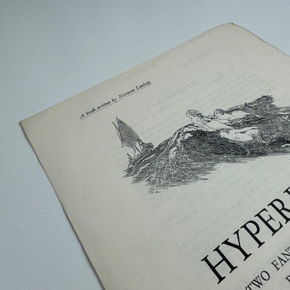 Promotional sheet for Hyperborea Two fantastic travel essays by Norman Lindsay | The Franfrolico Press c.1928