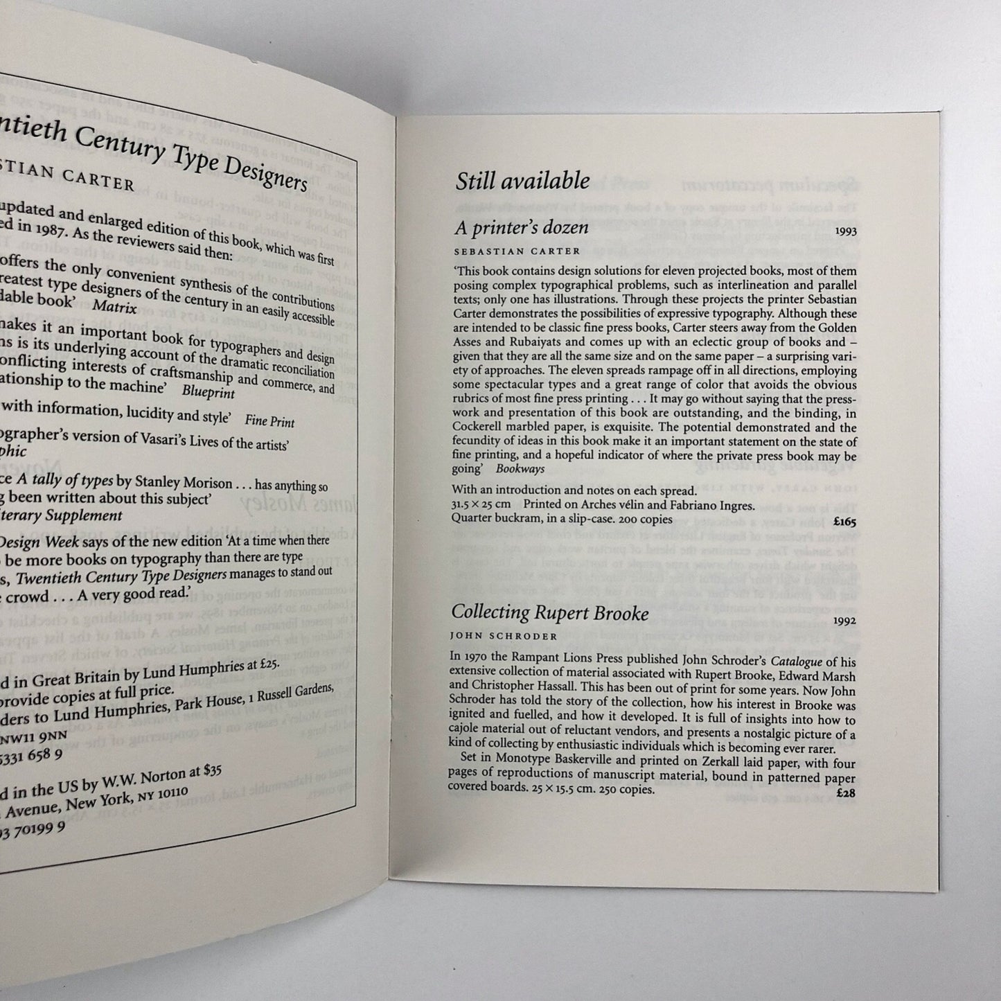 Rampant Lions Press Newsletter & Book List 1995