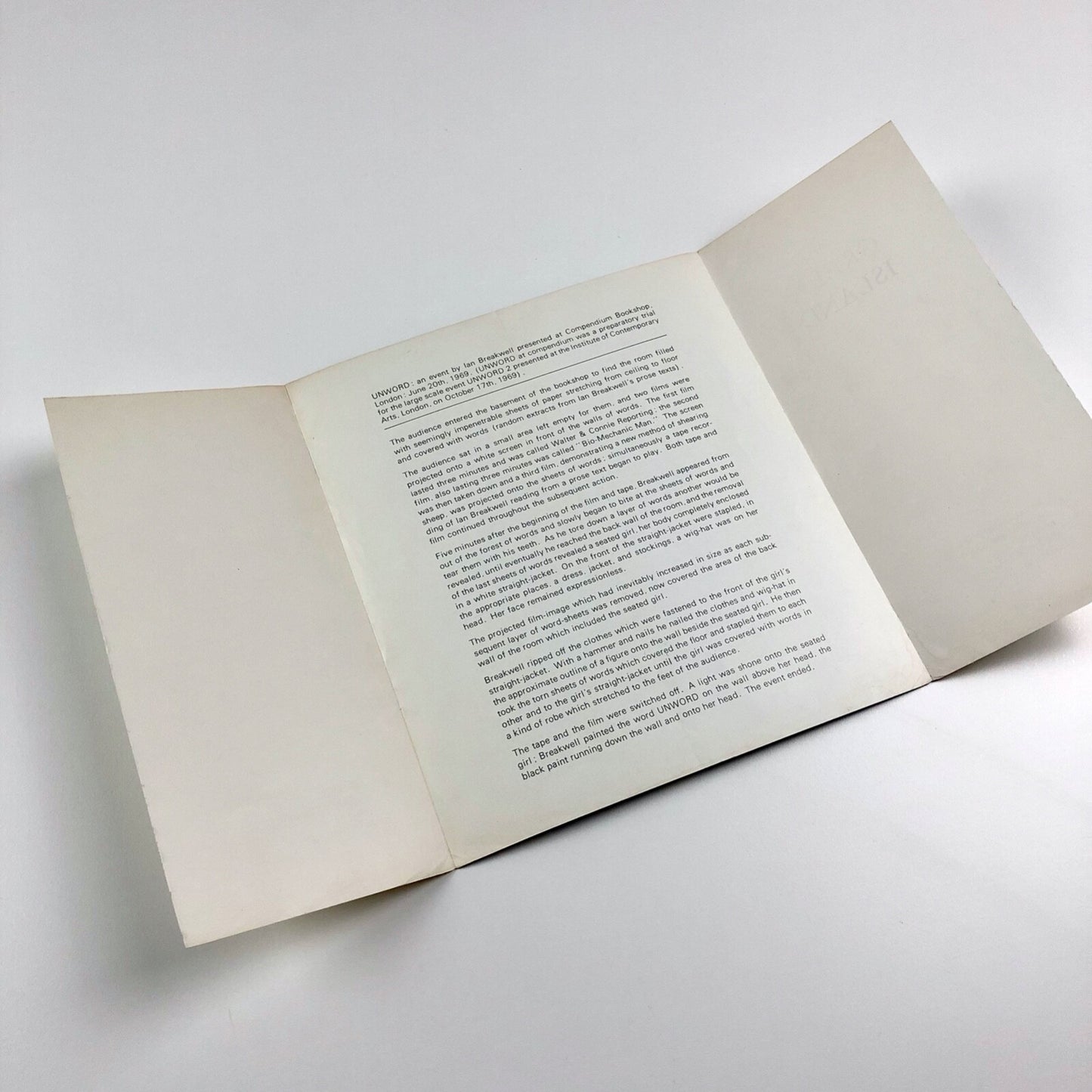 Green Island. Ian Breakwell’s ‘Unword’ Compendium Bookshop | Edited by David Kilburn 1969