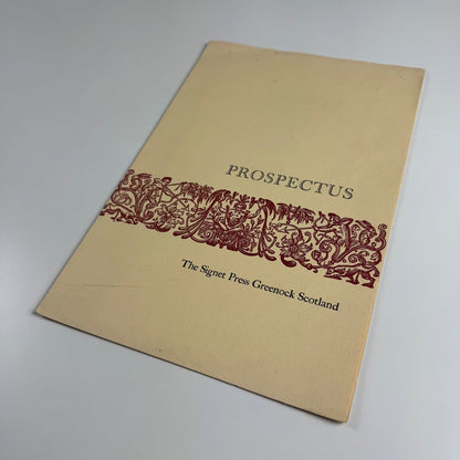 Prospectus for Robert Burns A Memoir by Maria Riddell. The Signet Press, 1966