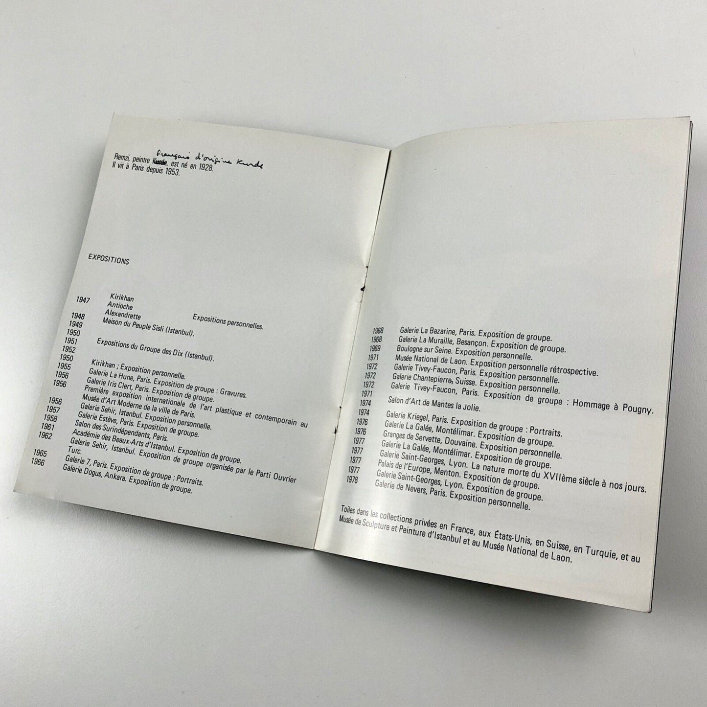 [Rasa] Remzi | Musée du Château de Dourdan exhibition catalogue, 1978