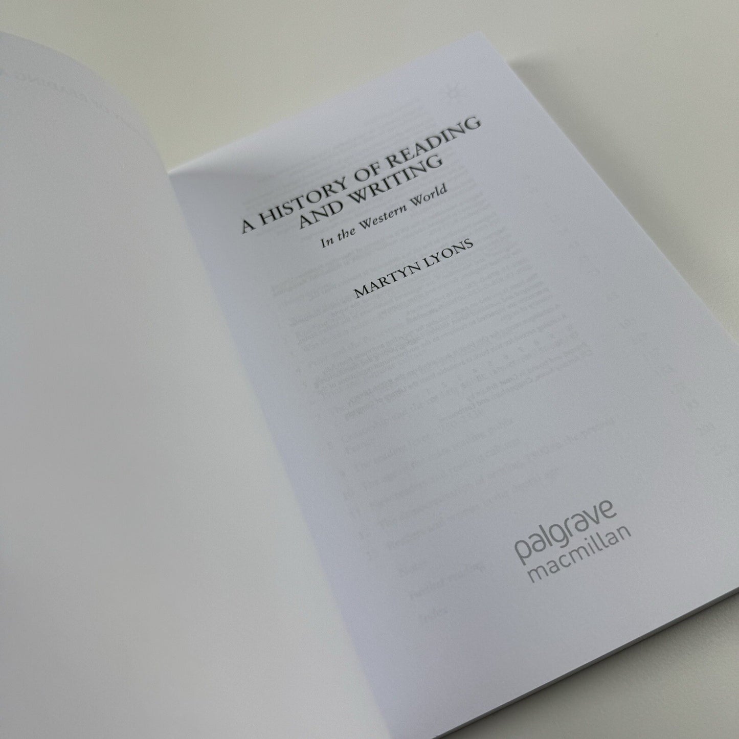 A History of Reading and Writing in the Western World | Martyn Lyons | Palgrave, 2010