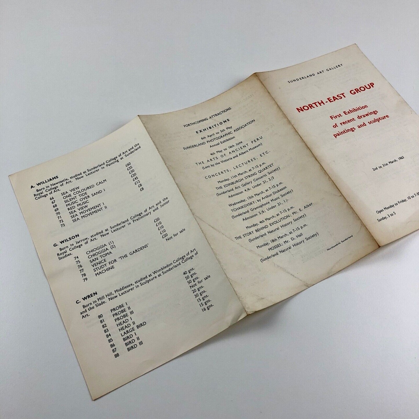 North-East Group First Exhibition | Sunderland Art Gallery catalogue booklet, 1963