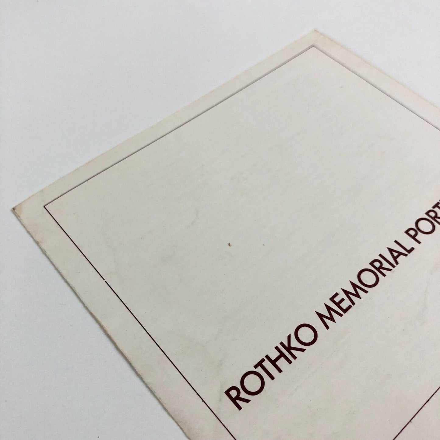 Leaflet for [Mark] Rothko Memorial Portfolio, 1973 | introduction by Bryan Robertson