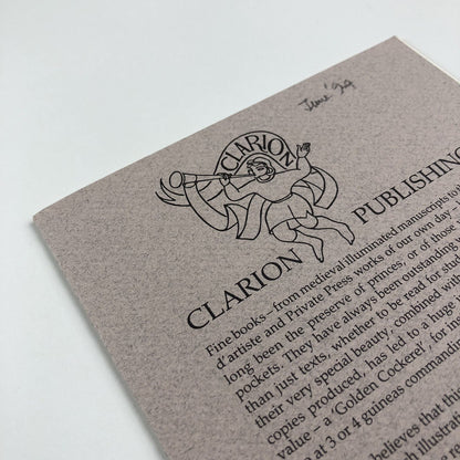 Clarion Publishing – promotional leaflet and inserts c. 1994